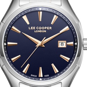 Lee Cooper watch with silver bracelet and blue dial