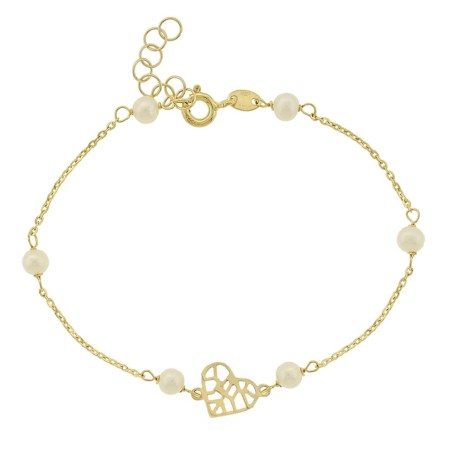 14K gold bracelet with pearls