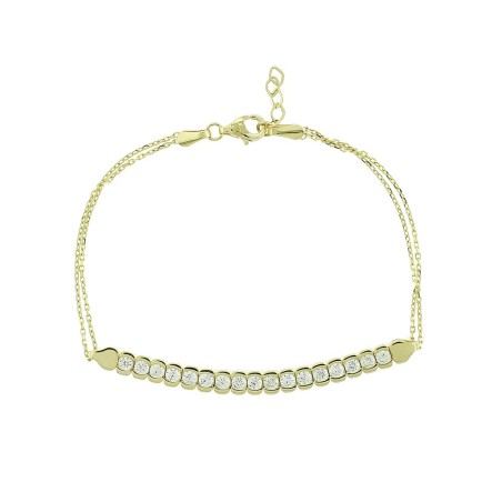 Χρυσό βραχιόλι 14Κ με ζιργκόν