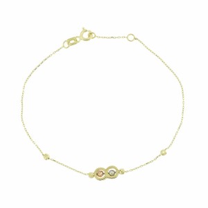 14K gold bracelet with zircon stones