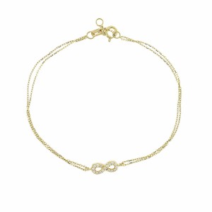 Χρυσό βραχιόλι 14Κ με ζιργκόν