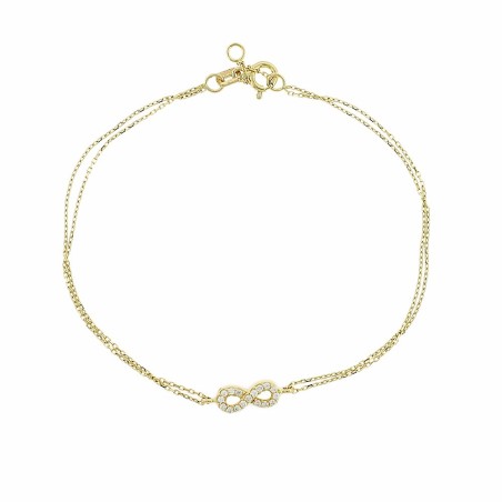 14K gold bracelet with zircon stones