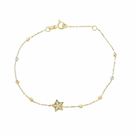 14K gold bracelet with zircon