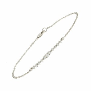 Λευκόχρυσο γυναικείο βραχιόλι 14 καρατίων με ζιργκόν.