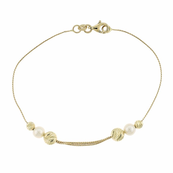 14K gold bracelet with pearls