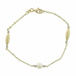 14K gold bracelet with pearl