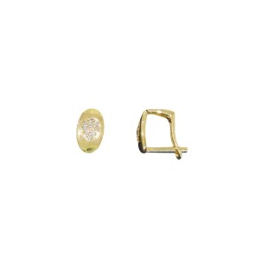 14K gold women’s earring with zircon stone