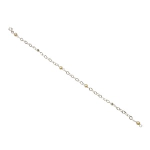 14K white gold bracelet with pearl
