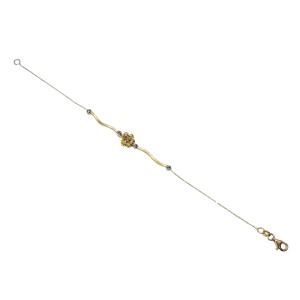 Δίχρωμο γυναικείο αλυσιδωτό βραχιόλι 14Κ