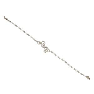 14K white gold bracelet with zircon stones