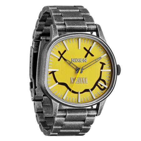 Ρολόι Nixon Nirvana με κίτρινο καντράν και μεταλλικό μπρασελέ